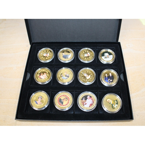 192 - Gold Plated Commemorative Coins In Box