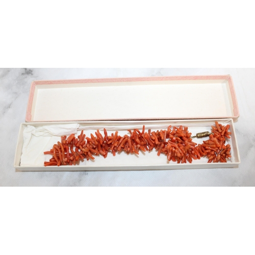 114 - Boxed Coral Necklace