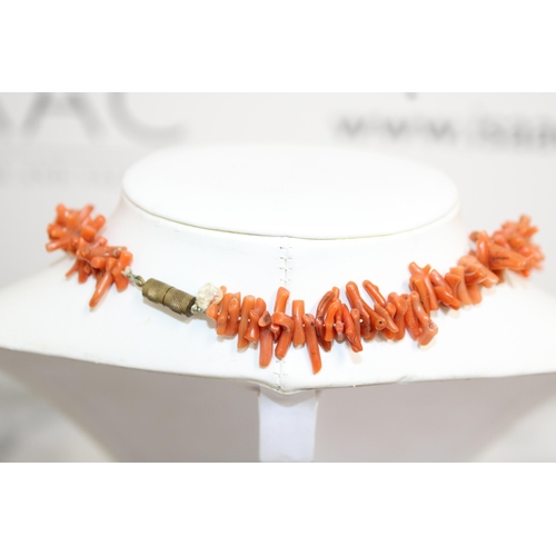 114 - Boxed Coral Necklace