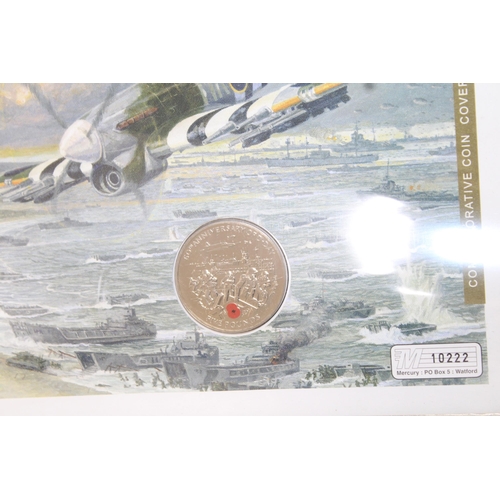 286 - D-Day 1st Day Cover & coin