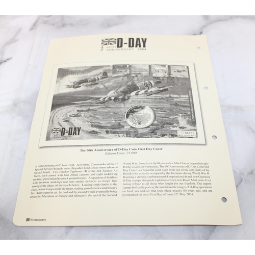 286 - D-Day 1st Day Cover & coin