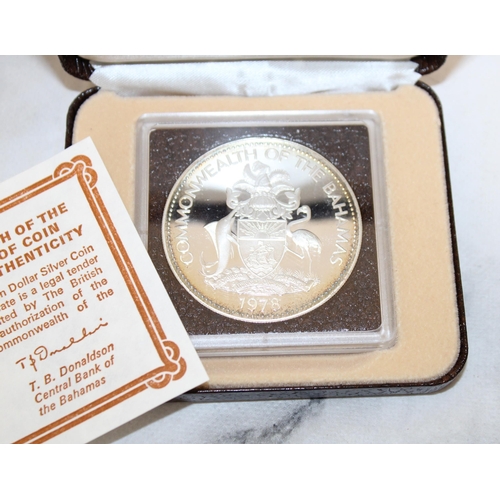 203 - Boxed BAHAMAS 1978 Prince Charles $10 Silver Proof Coin