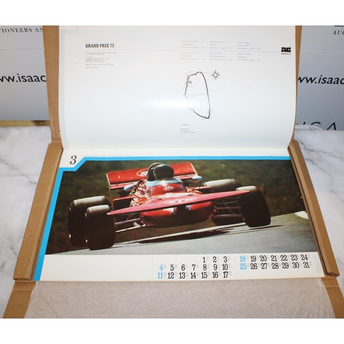 376 - Vintage 1973 Grand Prix Calendar - Unused in Cardboard Sleeve