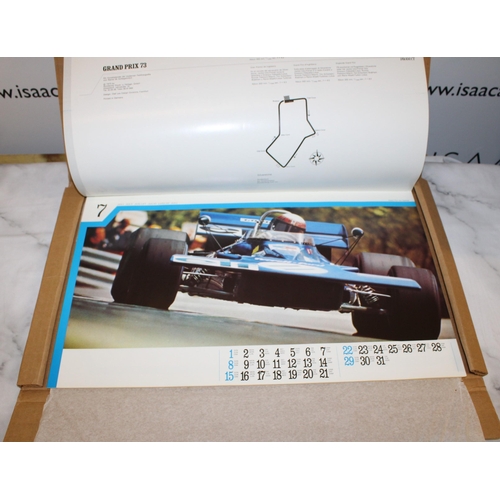 376 - Vintage 1973 Grand Prix Calendar - Unused in Cardboard Sleeve