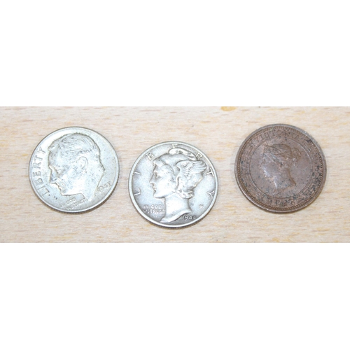 219 - Commemorative Coins Inc-1947 & 1944 One Dime & Stamp