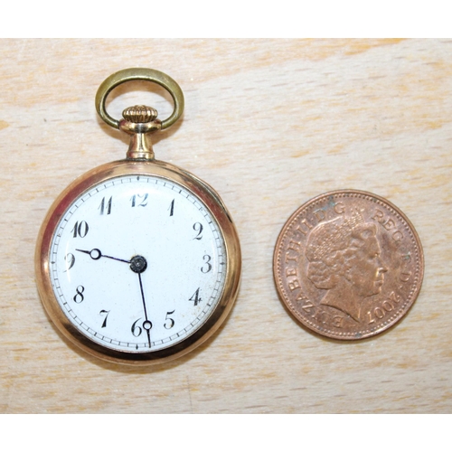 86 - Stamped 9K Gold Small Pocket Watch (Untested)
Total Weight-13.92g