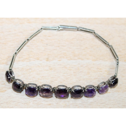 118 - Vintage Amethyst Bracelet