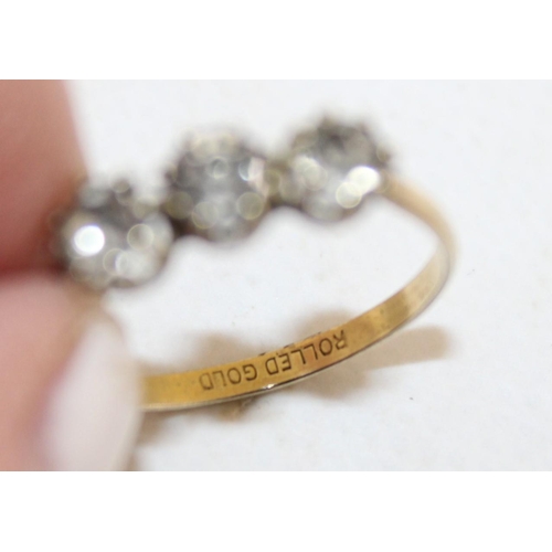 89 - Stamped Rolled Gold Ring Size N