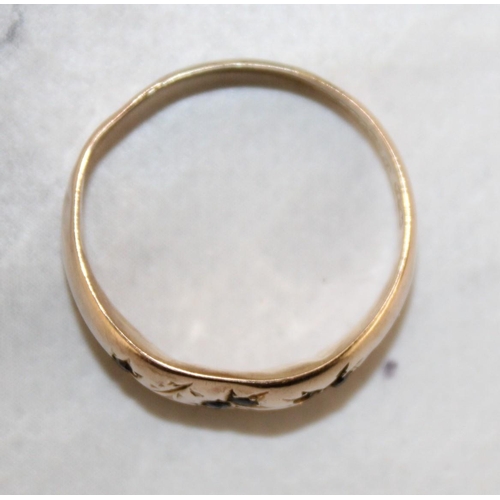 90 - Stamped 9 375 Gold Ring Total Weight-1.45g Size-Q