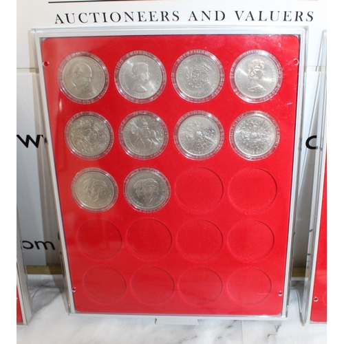 221 - Linder Three Coin Display Cases & Some Coins