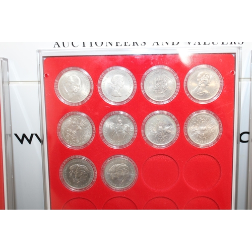 221 - Linder Three Coin Display Cases & Some Coins