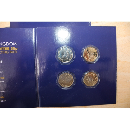 240 - 2017,2018,2019 UK Beatrix Potter 50p & Paddington 50p Coin Sets