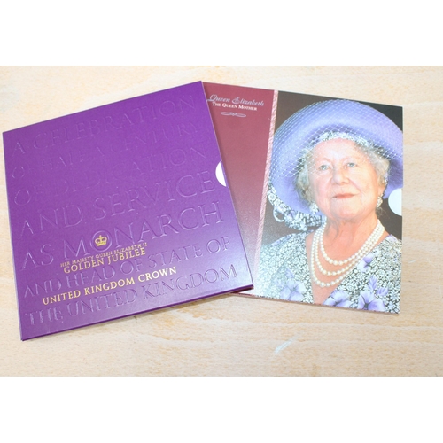 241 - Two £5 Coin Sets Inc-
HM Golden Jubilee
The Queen Mother