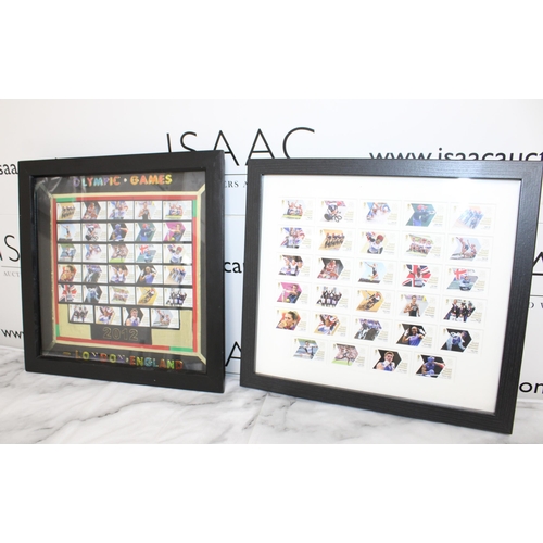 165 - Two Framed Collectable Olympic Games Stamps 
35.5cm x 35.5cm
37.5cm x 33.5cm
Collection Only