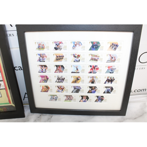 165 - Two Framed Collectable Olympic Games Stamps 
35.5cm x 35.5cm
37.5cm x 33.5cm
Collection Only