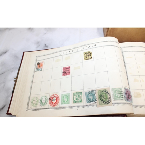 166 - Worldwide Stamps In Album In Box
Inc Empty Stamp Album