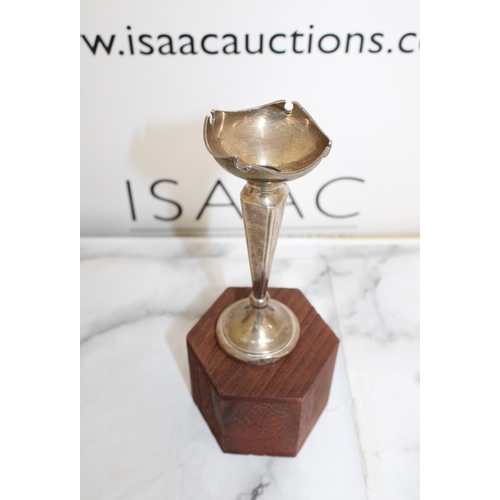 24 - Silver Hallmarked Vase Height-15cm Weight-107.59g