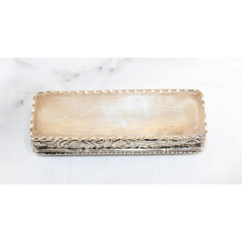 28 - Silver Hallmarked Trinket Box Length 9cm Weight-36.30g