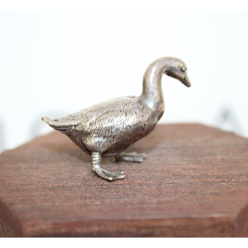 34 - Silver Stamped 925 Miniature Duck Weight-43.52g