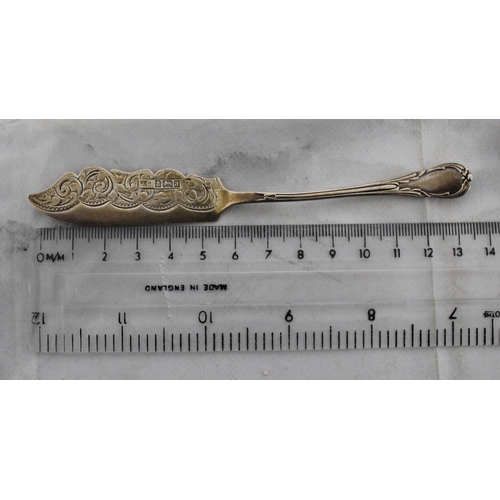 37 - 1900 Silver Hallmarked Butter Knife Weight-15g