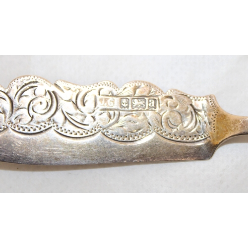 37 - 1900 Silver Hallmarked Butter Knife Weight-15g