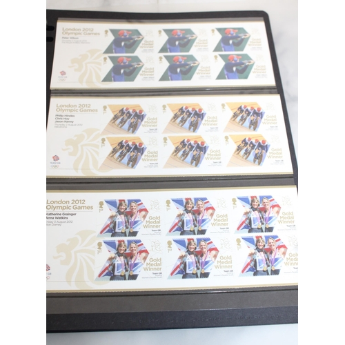 168 - London 2012 Gold Medal Winners Stamp Collection In Folder