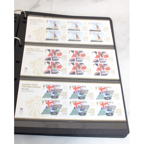 168 - London 2012 Gold Medal Winners Stamp Collection In Folder