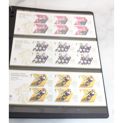 168 - London 2012 Gold Medal Winners Stamp Collection In Folder