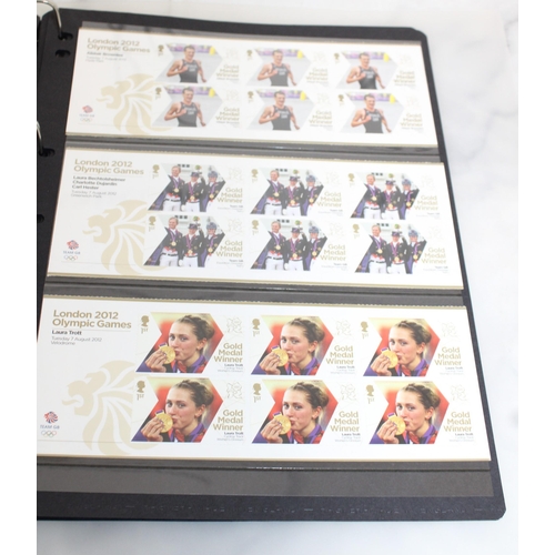 168 - London 2012 Gold Medal Winners Stamp Collection In Folder