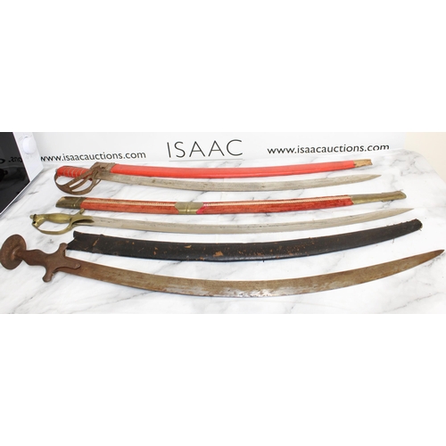 348 - Three Ceremonial Swords in Sheaths - Collection Only