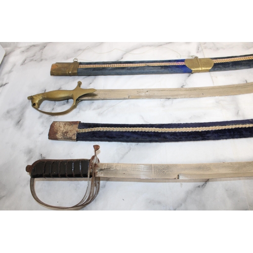 349 - Pair of Indian Ceremonial Swords in Sheaths - Collection Only