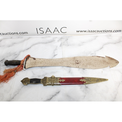 350 - Ceremonial Sword and Dagger in Sheath - Collection Only