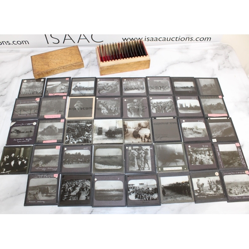 354 - Large Quantity of Military Related Magic Lantern Slides