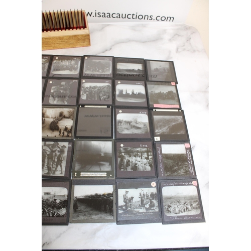 354 - Large Quantity of Military Related Magic Lantern Slides