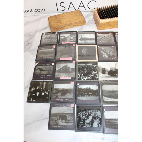 354 - Large Quantity of Military Related Magic Lantern Slides