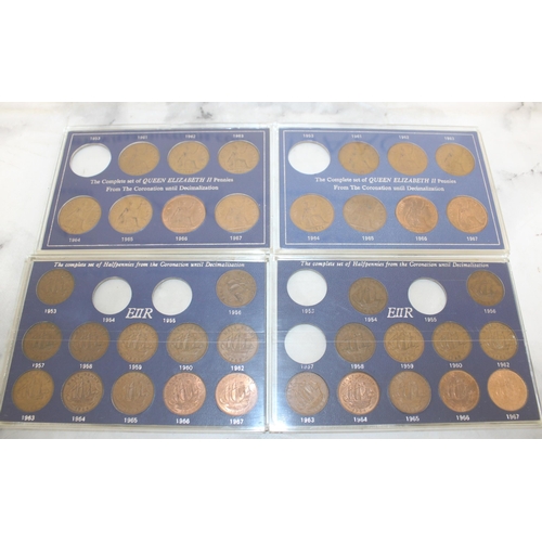 297 - Four Penny and Half Penny Sets in cases