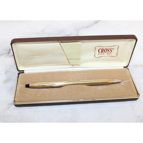 159 - Unused CROSS 1/20 10KT Rolled Gold Ball Pen In Box