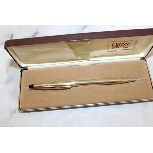 159 - Unused CROSS 1/20 10KT Rolled Gold Ball Pen In Box