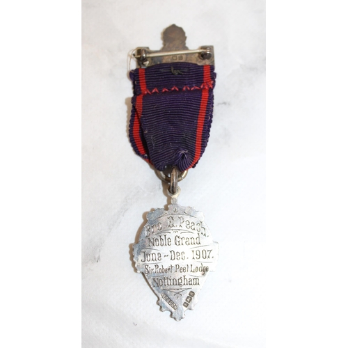 67 - Silver Hallmarked Masonic Medal