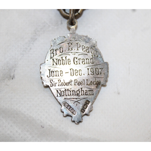 67 - Silver Hallmarked Masonic Medal