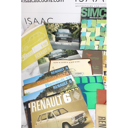 378 - Quantity Of Old Car Manuals/ Catalogues Etc