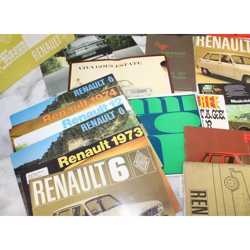 378 - Quantity Of Old Car Manuals/ Catalogues Etc