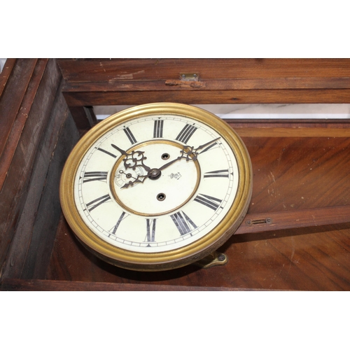 332 - Gustav Becker Antique Grandfather Wall Clock

Front Glass Broken - Complete with Pendulum and key

C... 