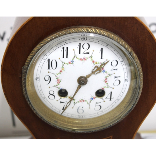 338 - Edwardian Mahogany Antique Balloon Clock - Includes 8 Day Movement with Gong and key

Untested Condi... 