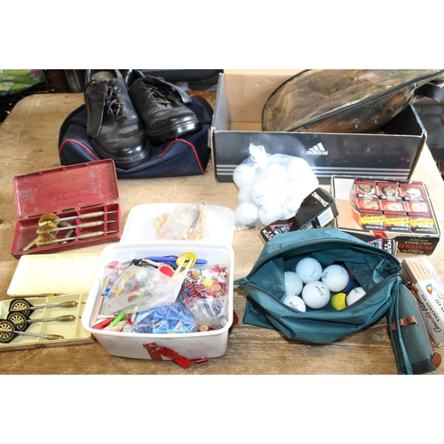 372 - Various Golf and Darts Equipment