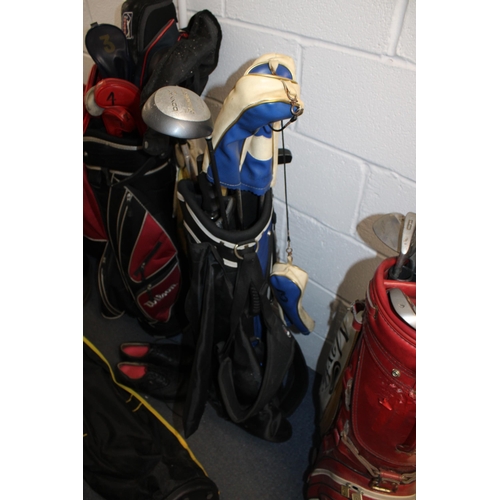 373 - Large Collection of Sporting Items

3 Golf Bags with Various Clubs / Conditions
2 Snooker Cues in Me... 