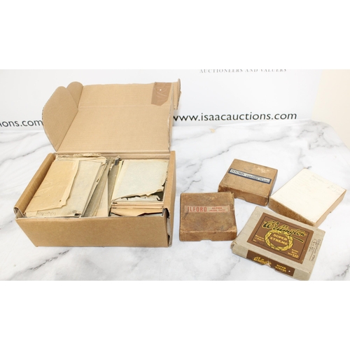 53 - Quantity of Glass Photographic Slides and empty Lantern boxes.