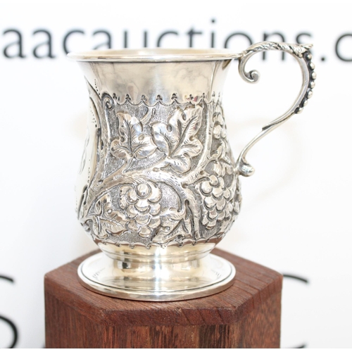 501 - Silver Hallmarked Christening Cup Weight-115g
Inscribed JHB 28-6-1902
Height-9cm