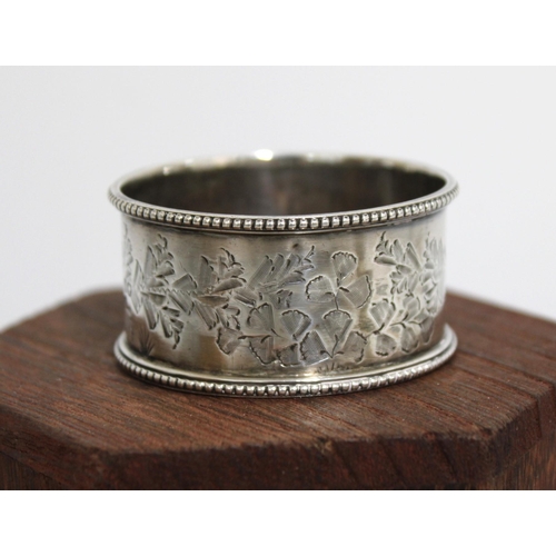 502 - Silver Hallmarked Napkin Ring Weight-20g 
Inscribed JB