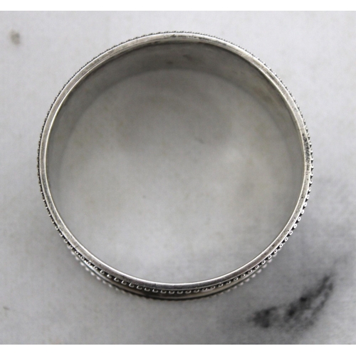 502 - Silver Hallmarked Napkin Ring Weight-20g 
Inscribed JB